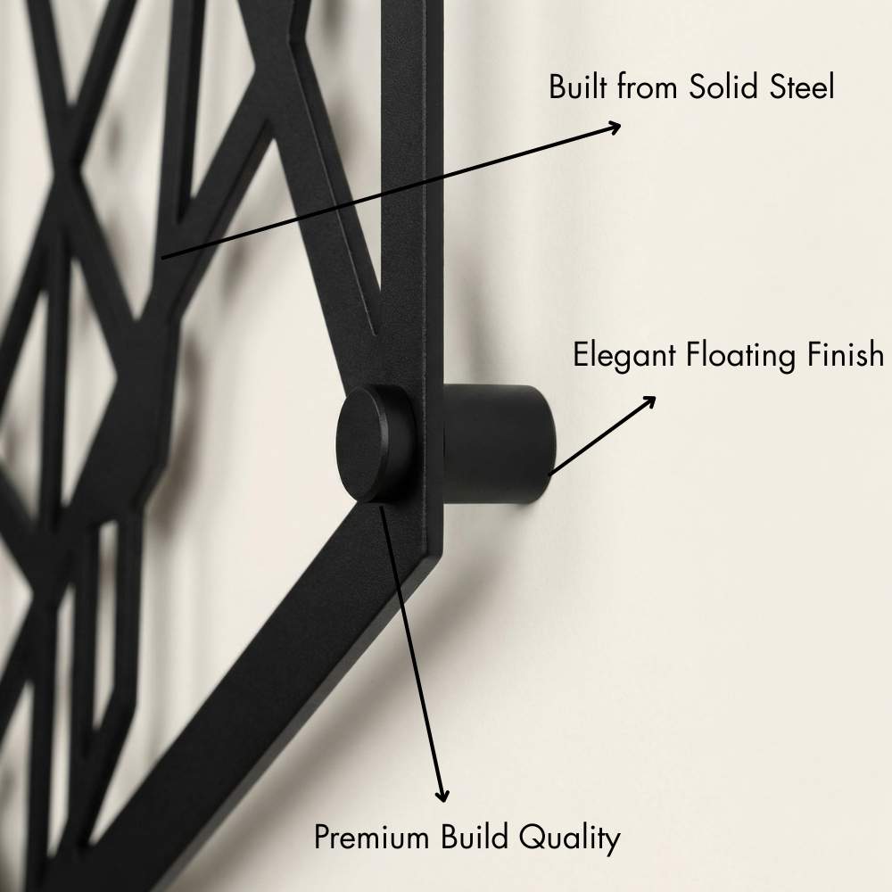 Abstract Mosque Black Metal Wall Art