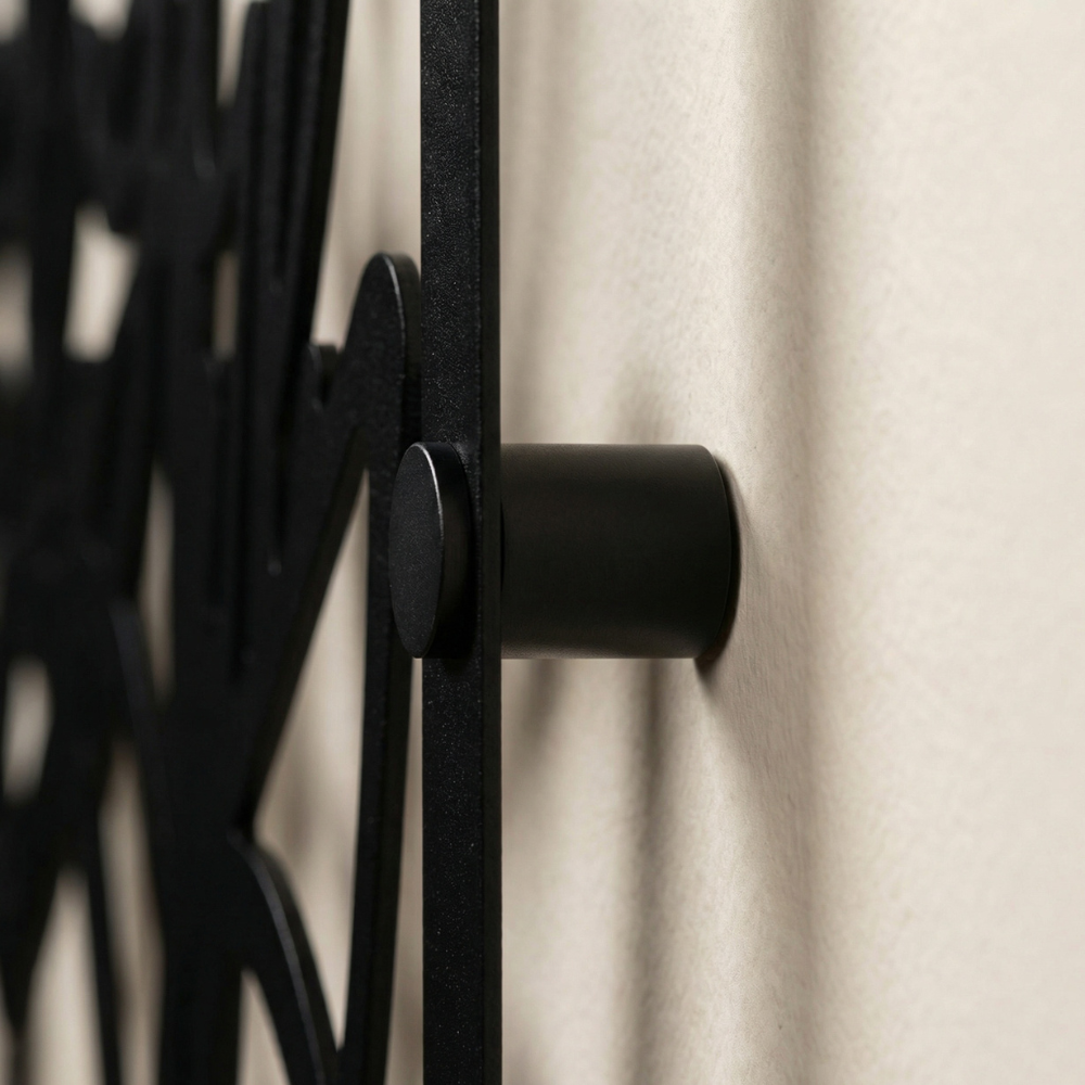 Abstract Mosque Black Metal Wall Art