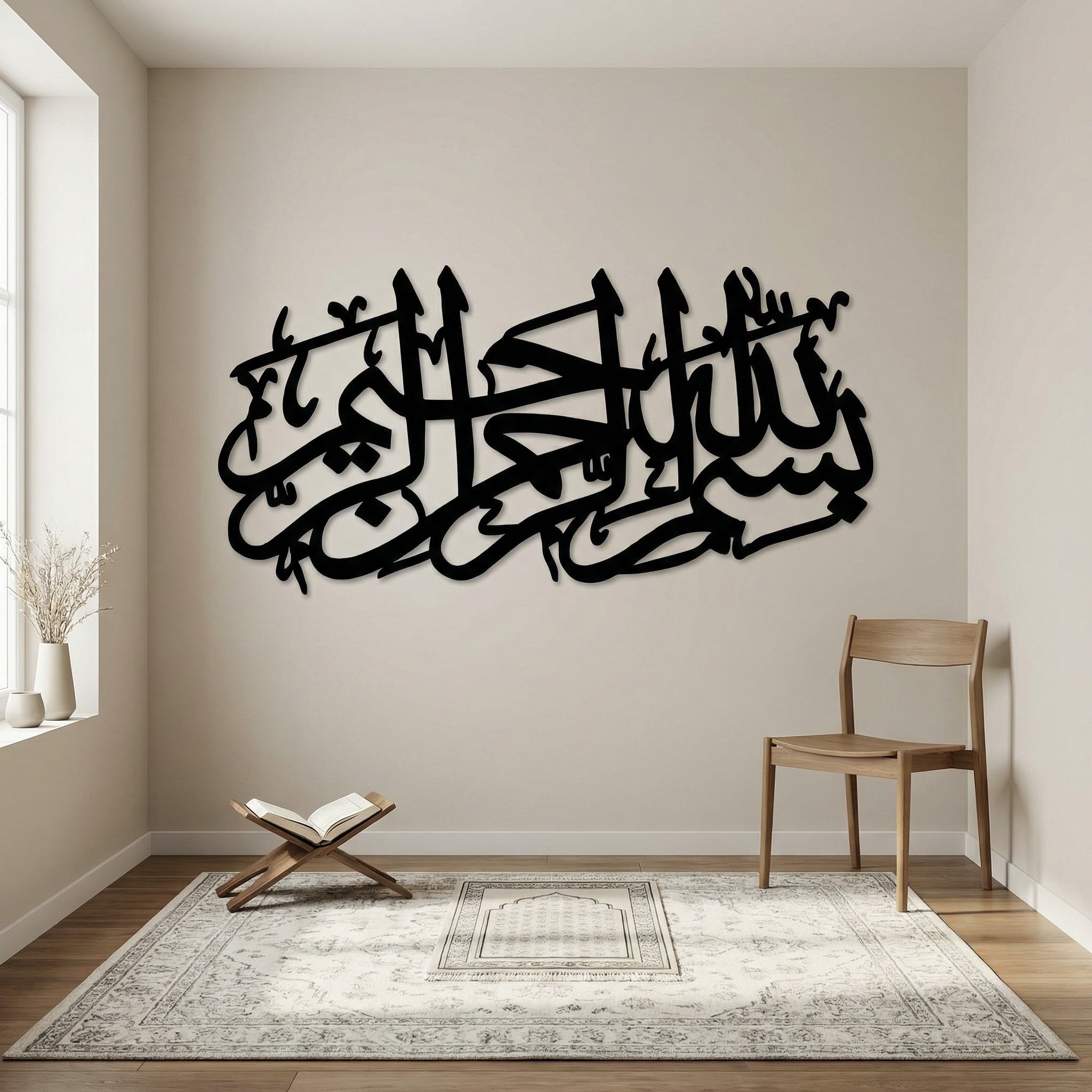 Bismillah Modern Arabic Metal Wall Art