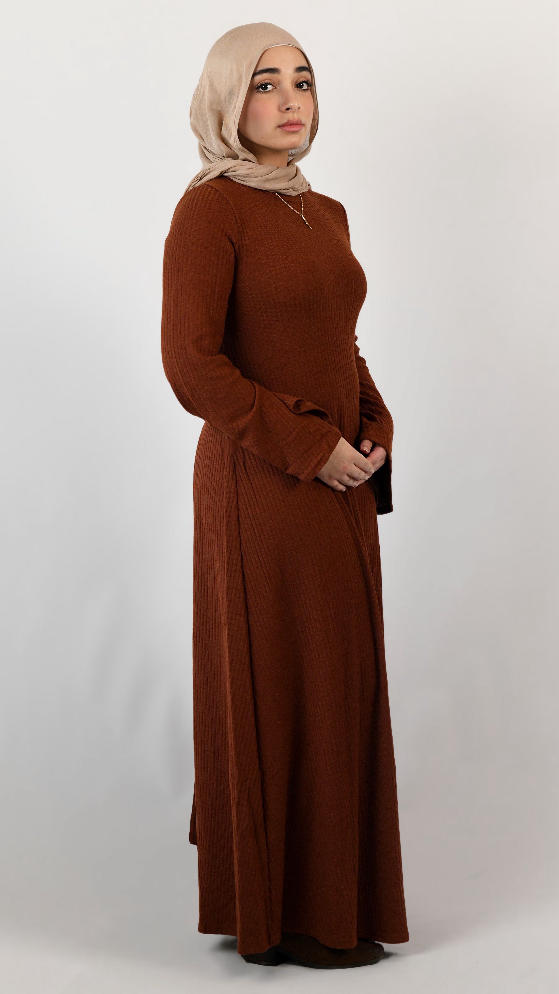 Amina Waist Tie Dress - Amber