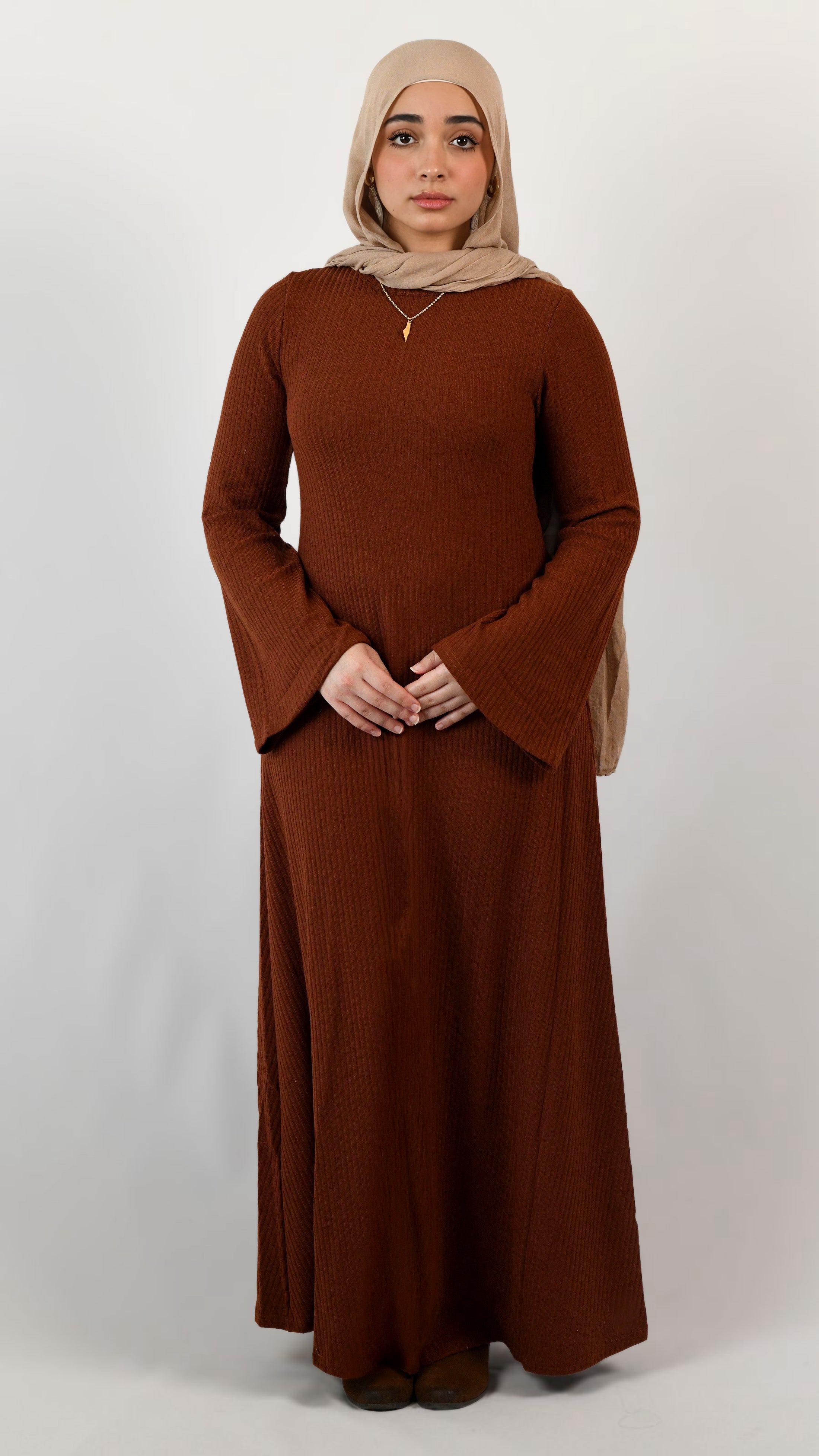 Amina Waist Tie Dress - Amber