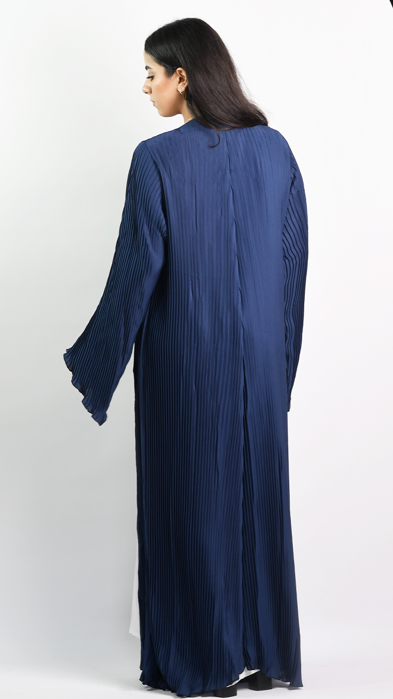 Aaliyah Open Abaya - Navy