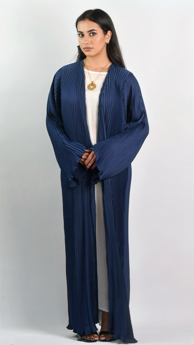 Aaliyah Open Abaya - Navy