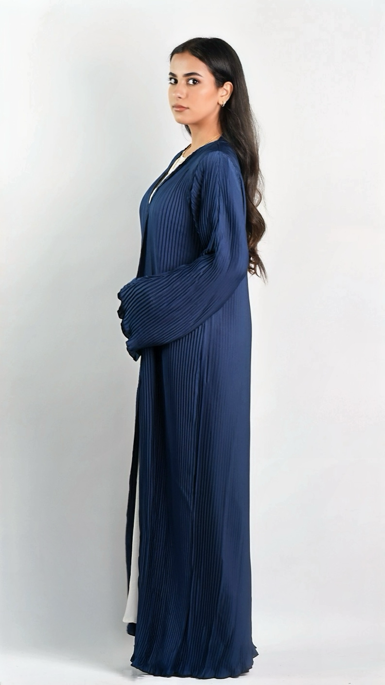 Aaliyah Open Abaya - Navy