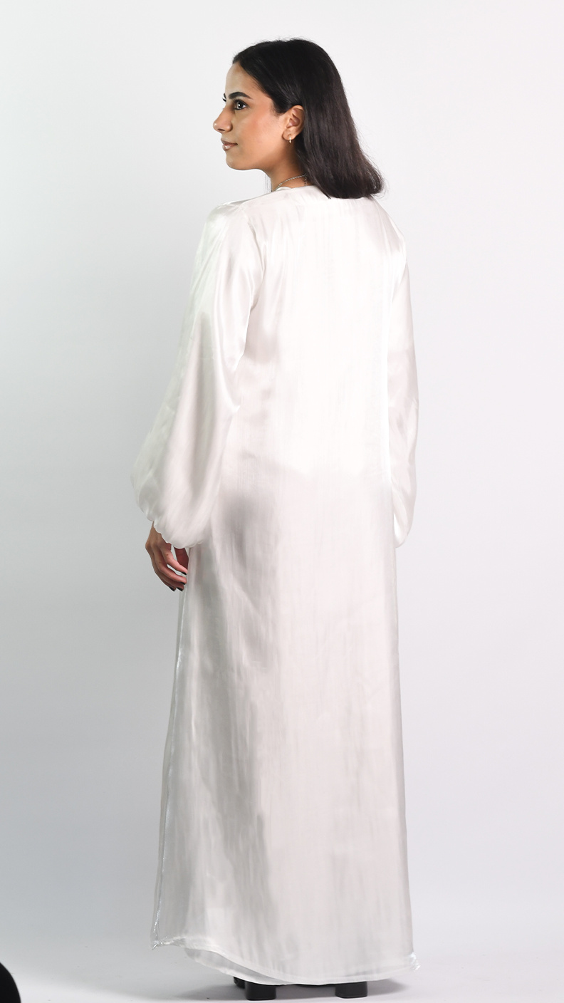 Leila Open Abaya - Pearl