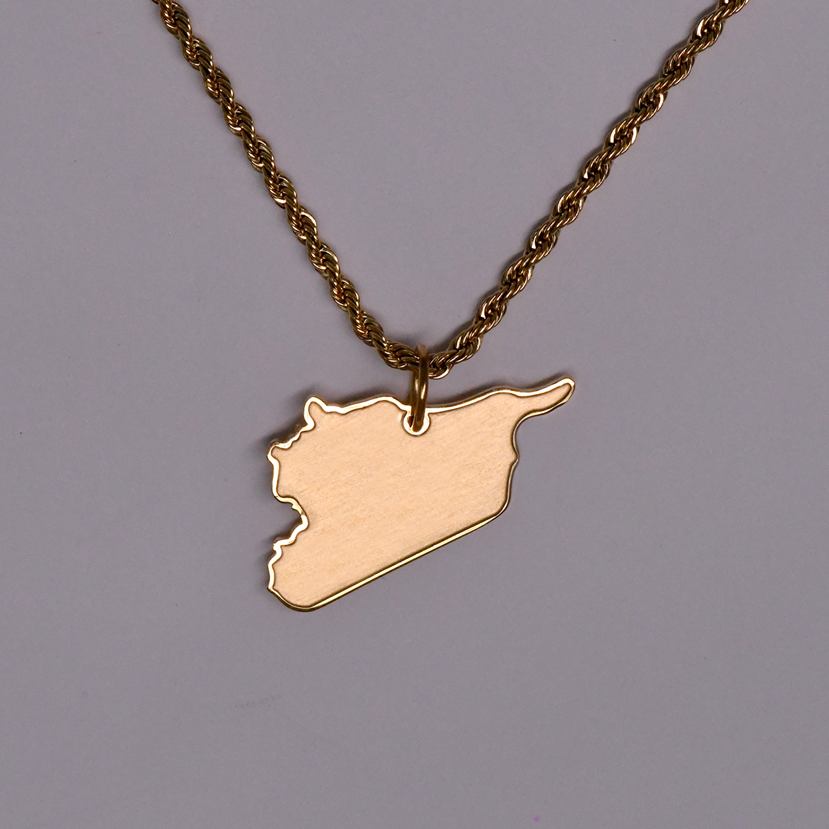 Syria Map Necklace
