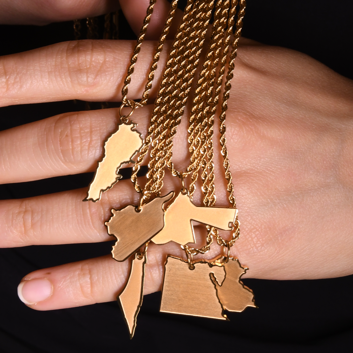 Arab Map Necklace