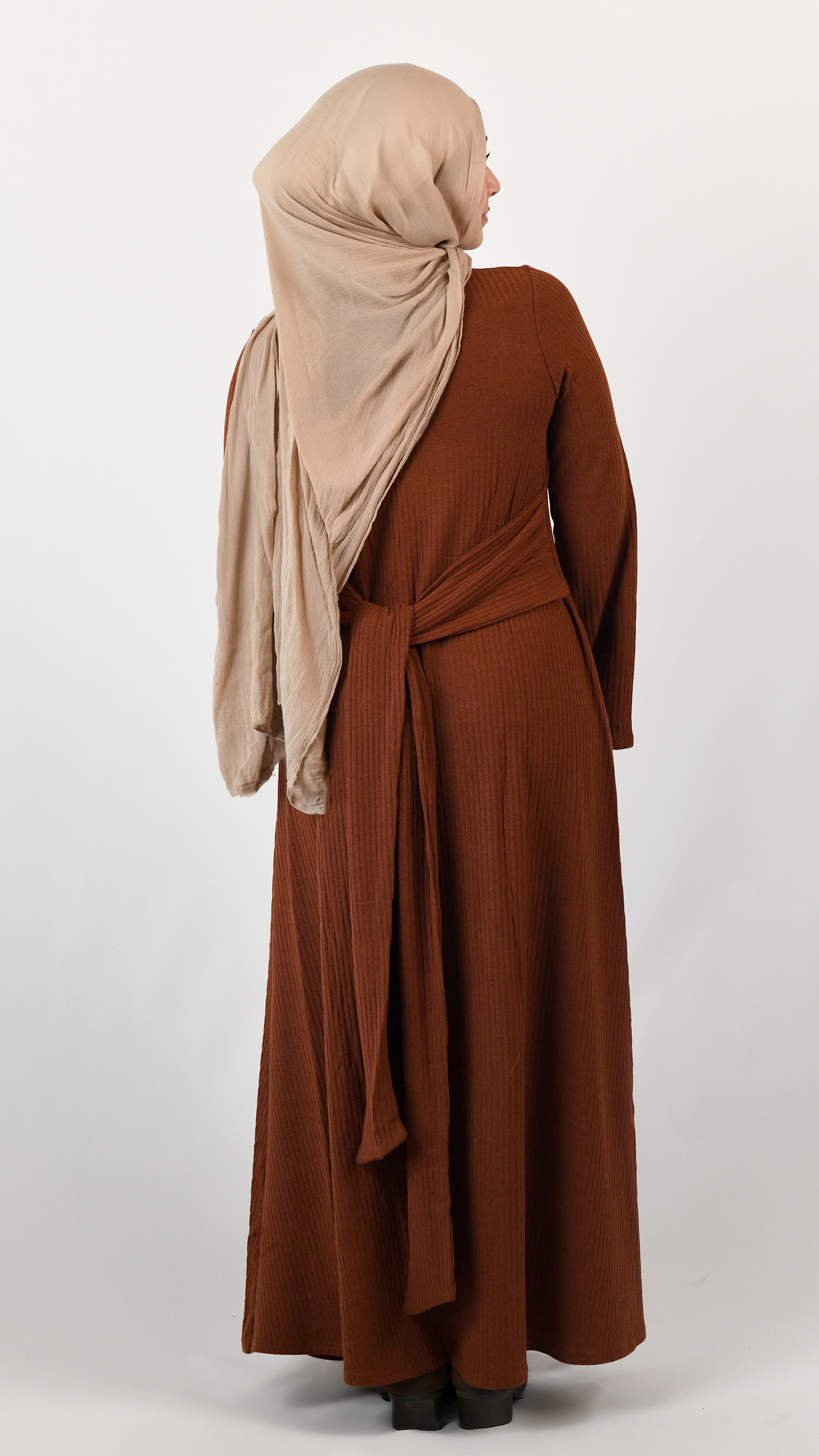 Amina Waist Tie Dress - Amber