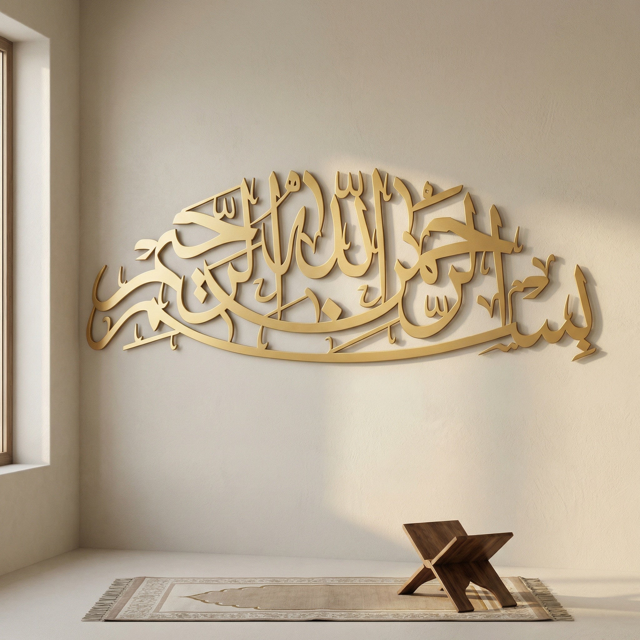 Bismillah Islamic Calligraphy Metal Wall Art