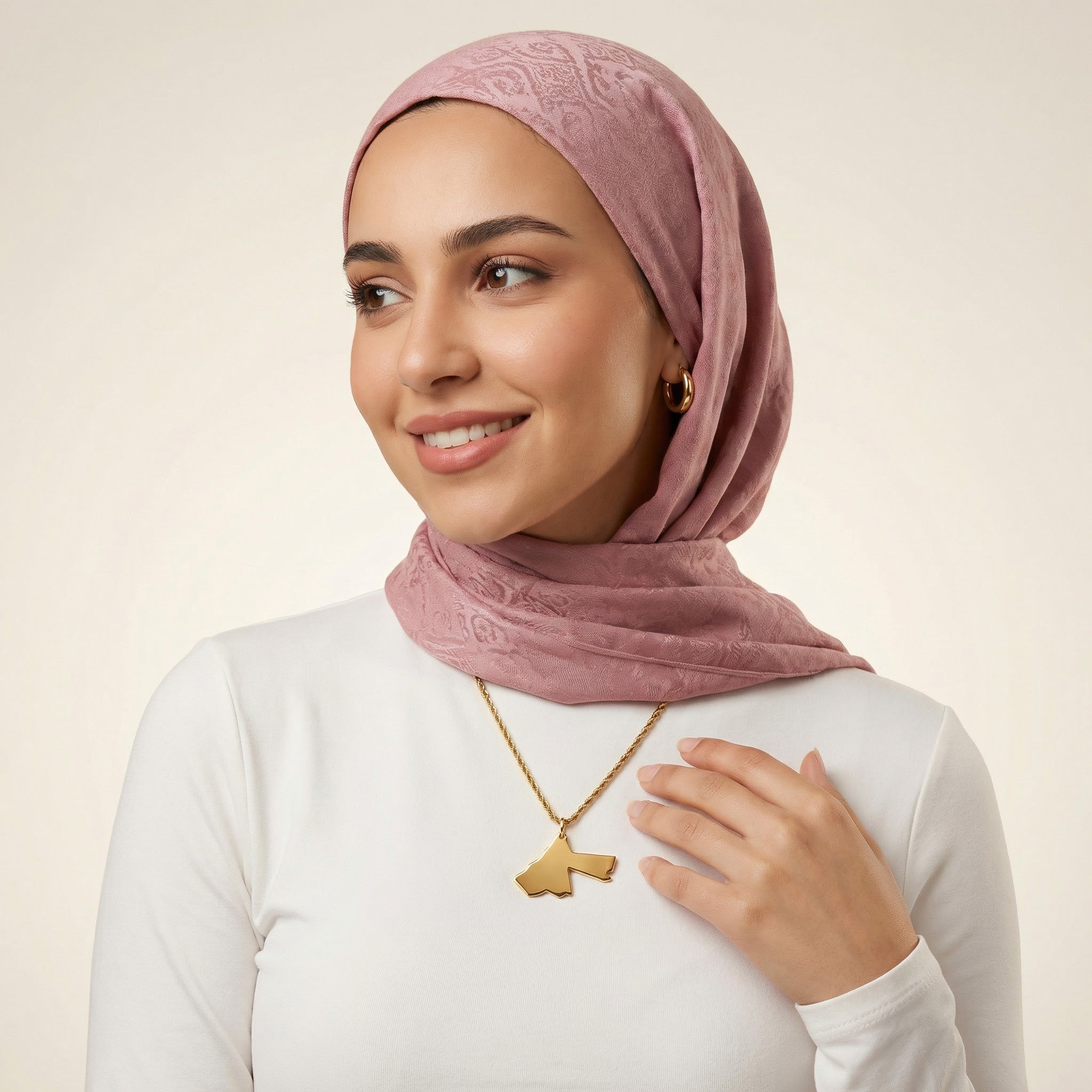 Jordan Map Gold Necklace